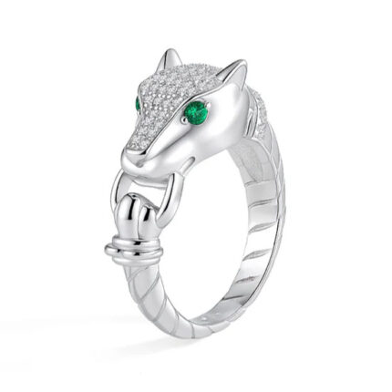 Emerald Eye Panther Ring